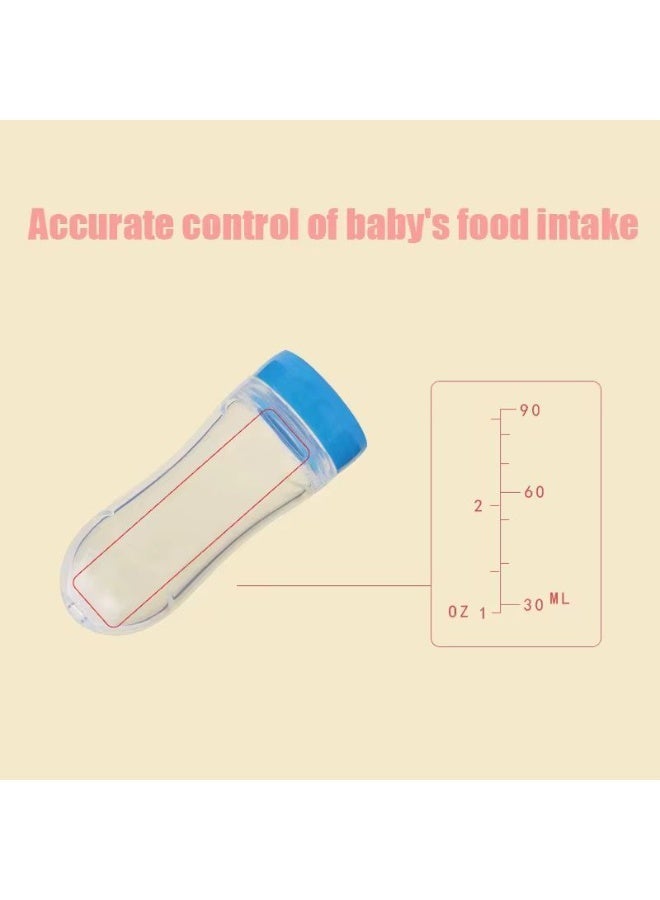 أونلي بيبي زجاجة رضاعة وملعقة سيليكون قابلة للضغط (خالية من مادة BPA) - Image 4